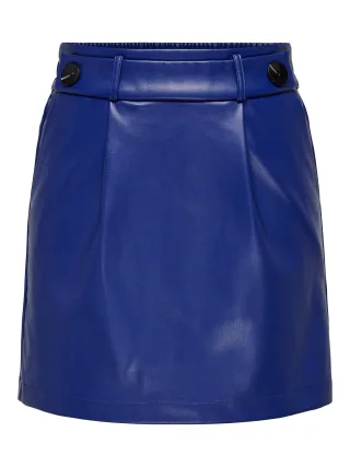 ONLY - ONLBINA FAUX LEATHER SKIRT BF OTW sodalite blue - Gr. - M