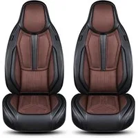 BREMER SITZBEZÜGE Autositzbezug für Renault Twingo 3 Bj ab 2014 DS9, Set, 2-tlg., Schonbezüge Sitzbezüge Fahrer und Beifahrer, in Schwarz/Coffee