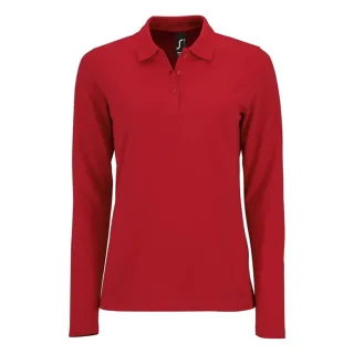 SOLS - "Perfect" Poloshirt für Damen Langärmlig (Rot)