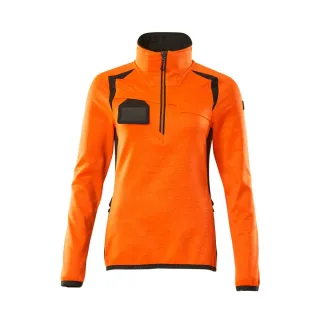 MASCOT Damen Fleecepullover mit kurzem Reißverschluss ACCELERATE SAFE Hi-vis Orange / Dunkelanthrazit M - 19353-316-1418-M