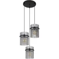 GLOBO LIGHTING Pendelleuchte GORLEY, ohne Leuchtmittel, Design Glasstäbe, Deckenlampe, Wohnzimmer, Esszimmer, Hängelampe