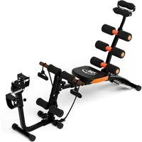Rutaqian Bauchmuskelmaschine Bauchtrainer 6-in-1 Multifunktion verstellbar Bauchmuskeltrainer (Sit-ups durchführen, Liegestütze,Dehnen, vielseitige Bank), Ganzkörpertraining Bauchmuskelgerät klappbar stabil ergonomisch