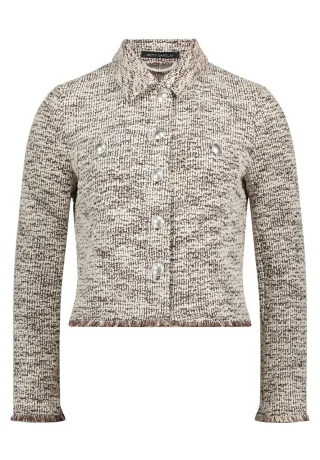 Betty Barclay - Kurzblazer in Melange-Optik beige - Gr. - 48