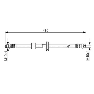 Bosch Bremsschlauch vorne Mercedes C-Klasse S-Klasse 2,8