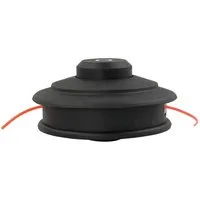 Trade-Shop Rasentrimmer-Ersatzspule Trimmerkopf passend für Fuxtec, Einhell, Echo, Ryobi Motorsense, 4.50 m Fadenlänge, (1-St), mit Tippautomatik / M10 x 1,25mm Linksgewinde / Nylon Doppelfaden