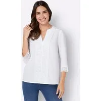 Sieh an! Klassische Bluse Schlupfbluse 3/4-Arm