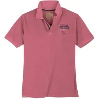 redfield Poloshirt Redfield Polo XXL Vintage Chestprint dunkelrosa