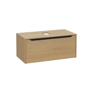 VitrA New Integra Square Waschtischunterschrank (Aufsatzwaschtisch) mit 1 Vollauszug 100 Gold,80285 80285
