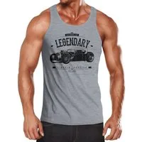 MoonWorks Tanktop Herren Tanktop Hot Rod Retro Auto Car Oldschool Rockabilly Muskelshirt AchselshirtMoonworks® mit Print