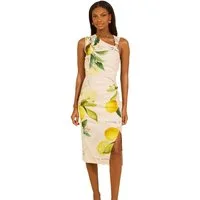 LIPSY Midikleid Lipsy asymmetrisches Bodycon-Midikleid, Kurzgröße (1-tlg)