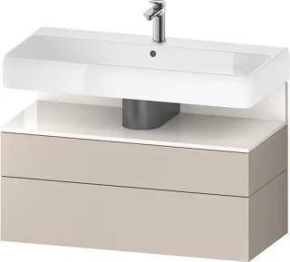 Duravit Qatego Waschtischunterbau wandhängend Taupe Matt 990x470x590 mm - QA4395022910010 QA4395022910010