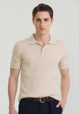 Polo Shirt Kurzarm Polo Shirt Kurzarm Mit Zopfmuster