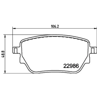 Hella Bremsbel?ge hinten Mercedes A-Klasse B-Klasse Cla Gla Glb