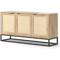 Vicco Kommode Natal, Braun, 40 x 72.5 cm mit 3 Türen (1 St)
