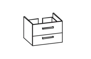 Artiqua 412 Waschtischunterschrank für Connect Cube Air E0297, Castello Eiche quer NB, 412-WU2L-I71- 412-WU2L-I71-7136-426