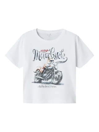 NAME IT - NMMHUSINA SS NREG TOP bright white - Gr. - 98