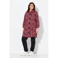Ulla Popken Hemdbluse Longbluse Peperoni Hemdkragen Langarm