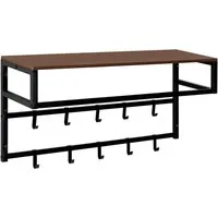 EUGAD Wandgarderobe (1 St), mit Ablage 10 Haken, 80x41x30 cm