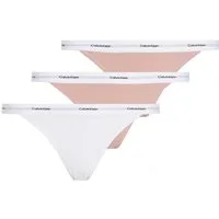 Calvin Klein Underwear Slip STRING BIKINI 3PK (Packung, 3-St., 3er-Pack) mit Rippenstruktur