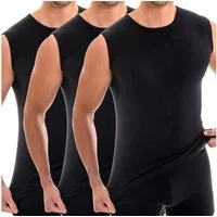 HERMKO Unterhemd 3040 (Pack, 3er) 100 % BioBaumwolle Tank Top Muskelshirt Rundhals-Ausschnitt