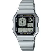 CASIO VINTAGE Chronograph A130WE-1AEF, Quarzuhr, Armbanduhr, Damenuhr, Herrenuhr, Edelstahlarmband, digital