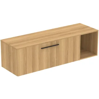 Ideal Standard Möbel-Set 160cm i.life B 1 Auszug 1 off.Fach Gr.Schwarz Eiche Natur, T5837NX T5837NX