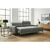 OTTO home Ecksofa LEWII, Schlafsofa elektrisch mit Sitztiefenverstellung, L-Form, 225 cm, mit USB A/C-Anschluss. Federkern, verstellbaren Kopfstützen, Webstoff