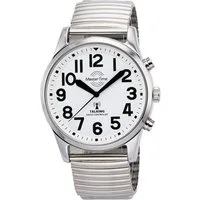 MASTER TIME Funkuhr Sprechende Funkuhr MTGA-10691-61M, Armbanduhr, Quarzuhr, Herrenuhr, Flexband, Zugband