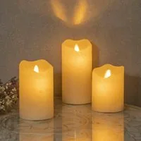 Haushalt International LED-Kerze Flammenlose LED Kerzen, 3er Set mit beweglicher Flamme (1-tlg)
