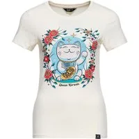 QueenKerosin Print-Shirt Lucky Cat (1-tlg) mit Artwork-Print