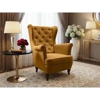 Beautysofa Ohrensessel Sessel FALCO Chesterfield Wohnzimmersessel Fernsehsessel