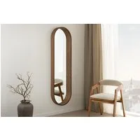 riess-ambiente Wandspiegel PORTRAIT 165cm braun – Walnussholz-Design, oval, Ganzkörper (Einzelartikel, 1-St), großzügige Spiegelfläche als Statement – ideal für Ankleide oder Flur