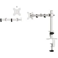 LMG Germany Monitor-Halterung Monitorhalterung, 1 Monitor 13-32 Zoll max. 10 kg, 1 Arm, verstellbar, (bis 27 Zoll, 360° drehbar, höhenverstellbar, VESA-kompatibel, mit Kabelmanagement)