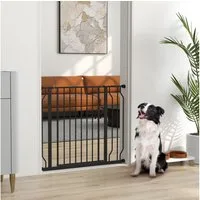 PawHut Hundegitter Treppenschutzgitter mit 10 cm Verlängerung Türgitter ohne Bohren (Absperrgitter, 1 St., Türschutzgitter), für Tür, Treeppe, Schwarz