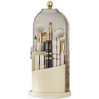 GarveeMore Badezimmer-Set Neue 360° drehbare Makeup Pinselhülle Hautpflege Parfüm Pinselhalter, Großes Fassungsvermögen Kosmetikablage für Eitelkeit Büro Schreibtisch