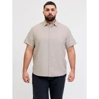 Jack & Jones PlusSize Kurzarmhemd JJEBREEZE LINEN BLEND SHIRT S/S SN PLS mit Leinen, regular fit