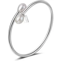 AILORIA Armband MASA Armreif Silber/weiße Perle, Armreif Silber/weiße Perle
