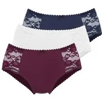 petite fleur by Lascana Hüftslip (3er-Pack) aus elastischer Baumwoll-Qualität