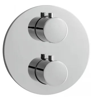 Herzbach Design New Thermostatarmatur Unterputz Fertigset 3 round plus chrom, 11.503055.1.01 11.503055.1.01