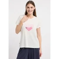 Ragwear Kurzarmshirt MINTTA PP Klassischer Fit mit Herz-Print und softem Finish