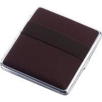 CHAMP Aufbewahrungsdose ZIGARETTENETUI mit Gummiband für 20 Zigaretten aus Metall 55 (Braun), Samtoptik Zigarettenbox Zigarettendose Etui Dose Box Case