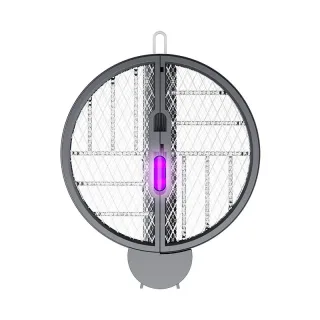 Tevorex Dual-Head Foldable Electric Mosquito Swatter 4-In-1 Rechargeable Handheld Fly Killer Bug Zapper for Indoor Outdo