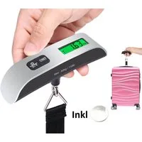 Cheffinger Kofferwaage Digitale LCD-Kofferwaage Gepäckwaage Hängewaage Handwaage 50Kg, Tragkraft 50,00 kg