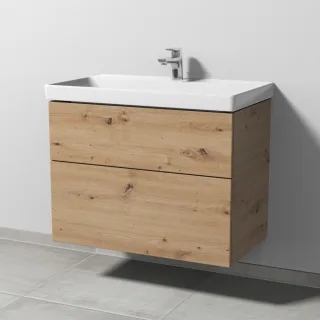 Sanipa 3way Waschtischunterbau zu Villeroy & Boch Avento Waschtisch mit 2 Auszügen, Eiche Natural-To SM62385