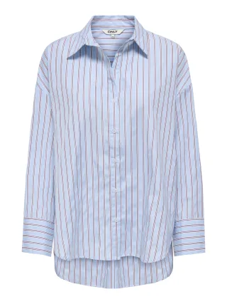 ONLY - ONLOREGON ALVA LS REG SHIRT NOOS WVN Dusty Blue - Gr. - M