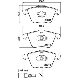 Hella Bremsbel?ge vorne Audi Seat Skoda VW 8DB355010-351
