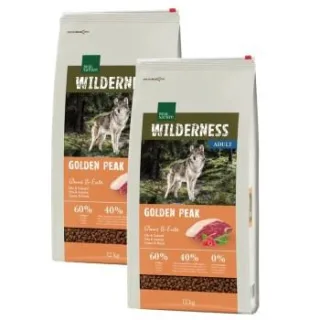 REAL NATURE WILDERNESS Trockenfutter Hund, Adult, Golden Peak Gans und Ente 2x12 kg