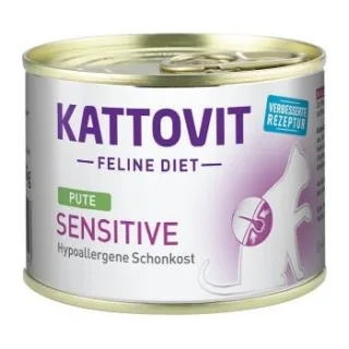 KATTOVIT Feline Diet Nassfutter Katze Sensitive Adult Pute 24x185 g