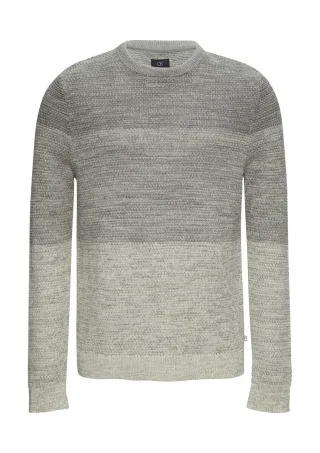 Q/S designed by - Strickpullover in melierter Streifenoptik beige - Gr. - XXL