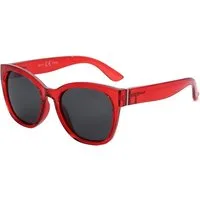 LuxusKollektion Retrosonnenbrille Sonnenbrille Damen Cat Eye Vintage Polarisiert Rot Rahmen Grau Linse